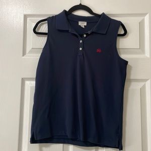 J Crew Factory Navy Sleeveless Polo